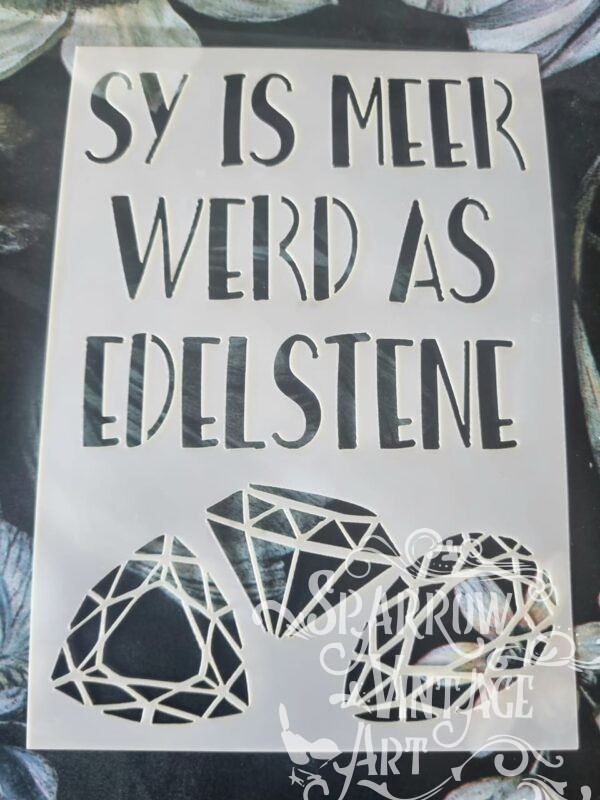 Sy is meer werd as edelstene - Stencil