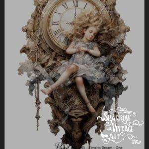 Time to Dream one - Rub on Image Transfer