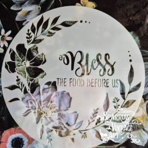 Bless the food before us - Stencil