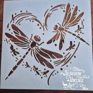 Dragonfly Heart - Stencil
