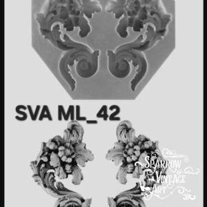 SVA ML_42 Baroque Flower Design Scroll Mould